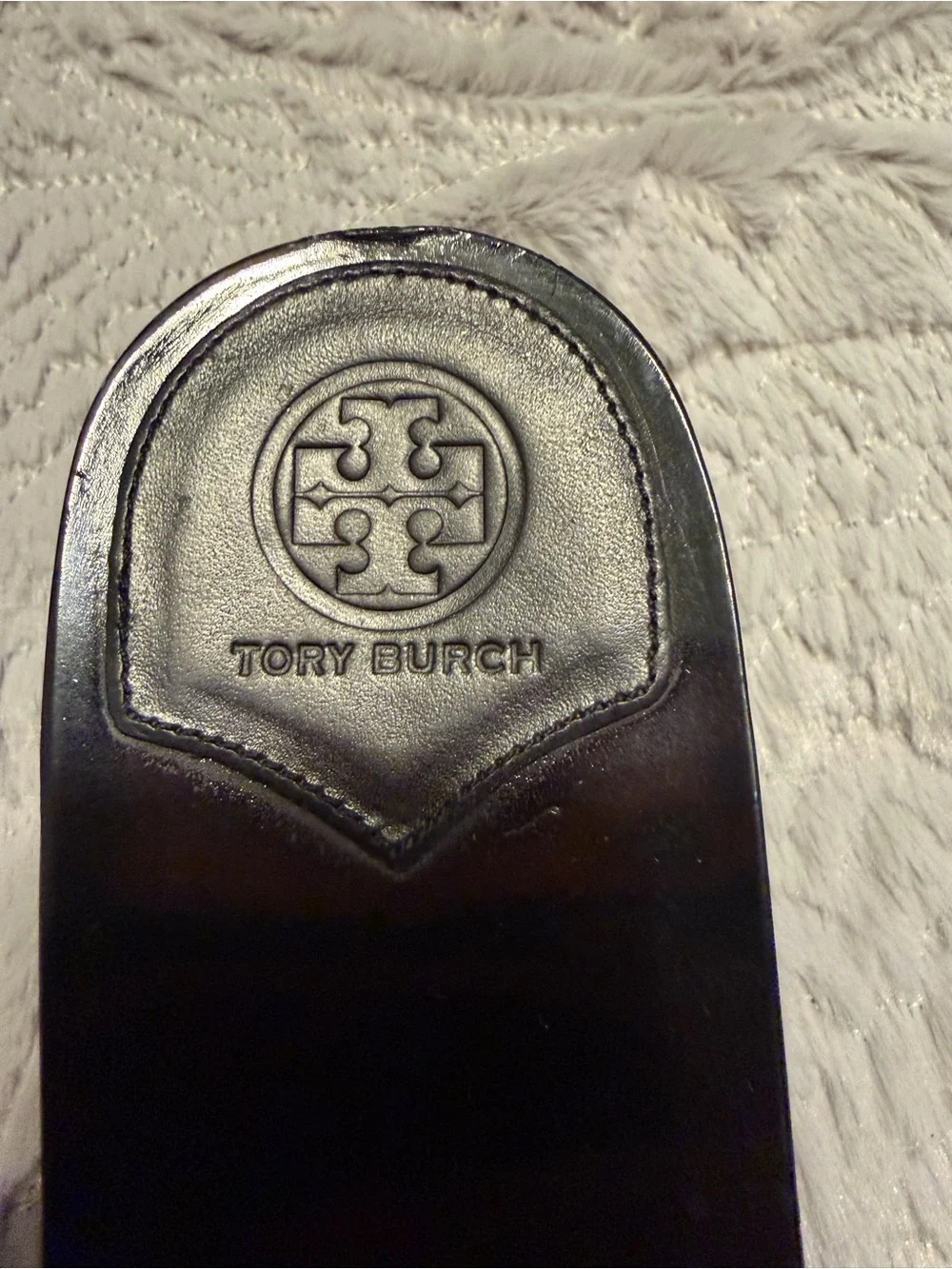 Tory Burch Black Logo Slide Mules
